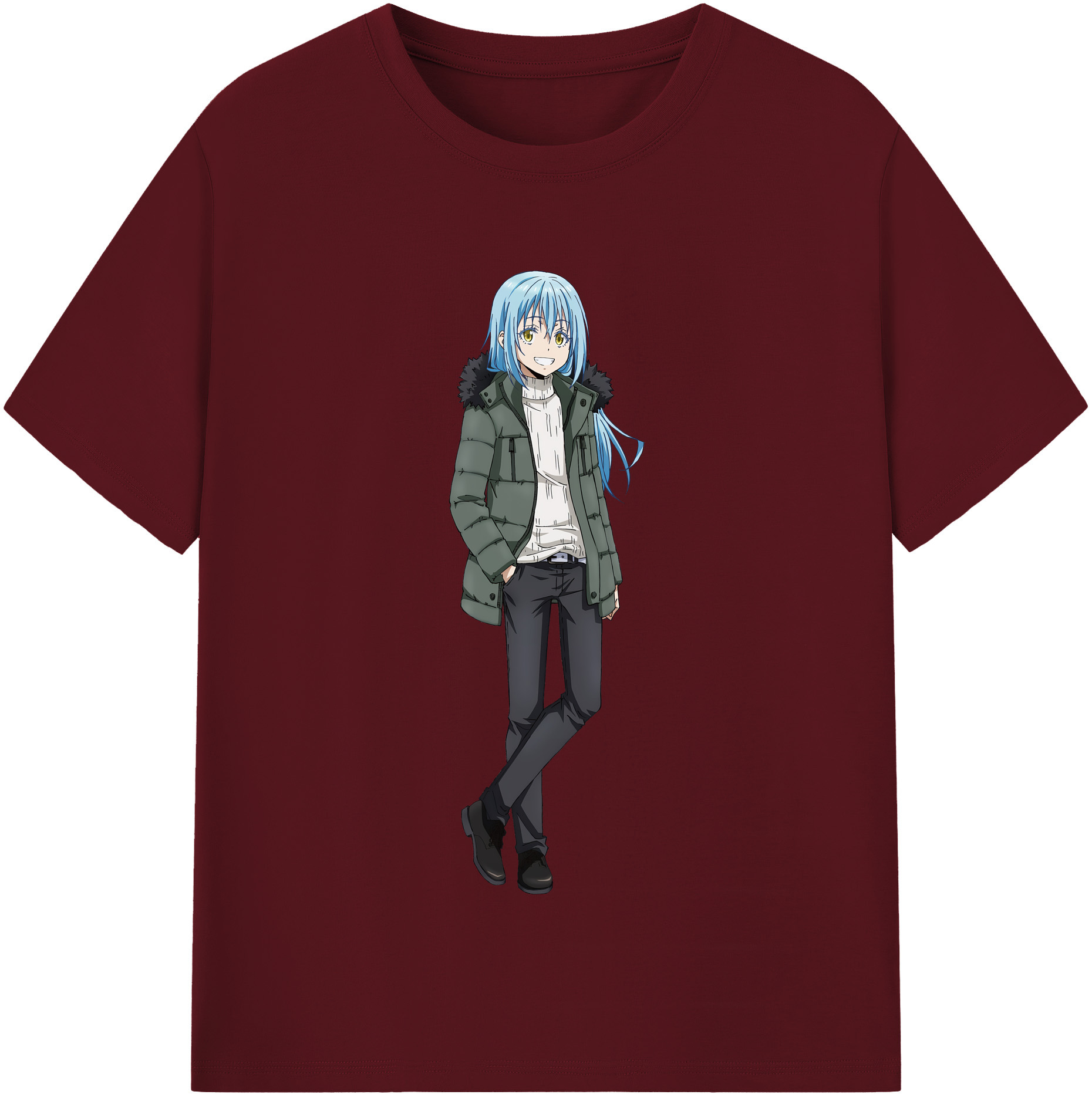（画像用） 転スラ Regarding Reincarnated to Slime 綿100％半袖Tシャツ（フロントプリント）